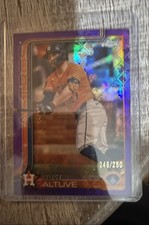 2025 Topps Chrome Logofractor Edition - Jose Altuve, Jose Altuve #77 Purple...