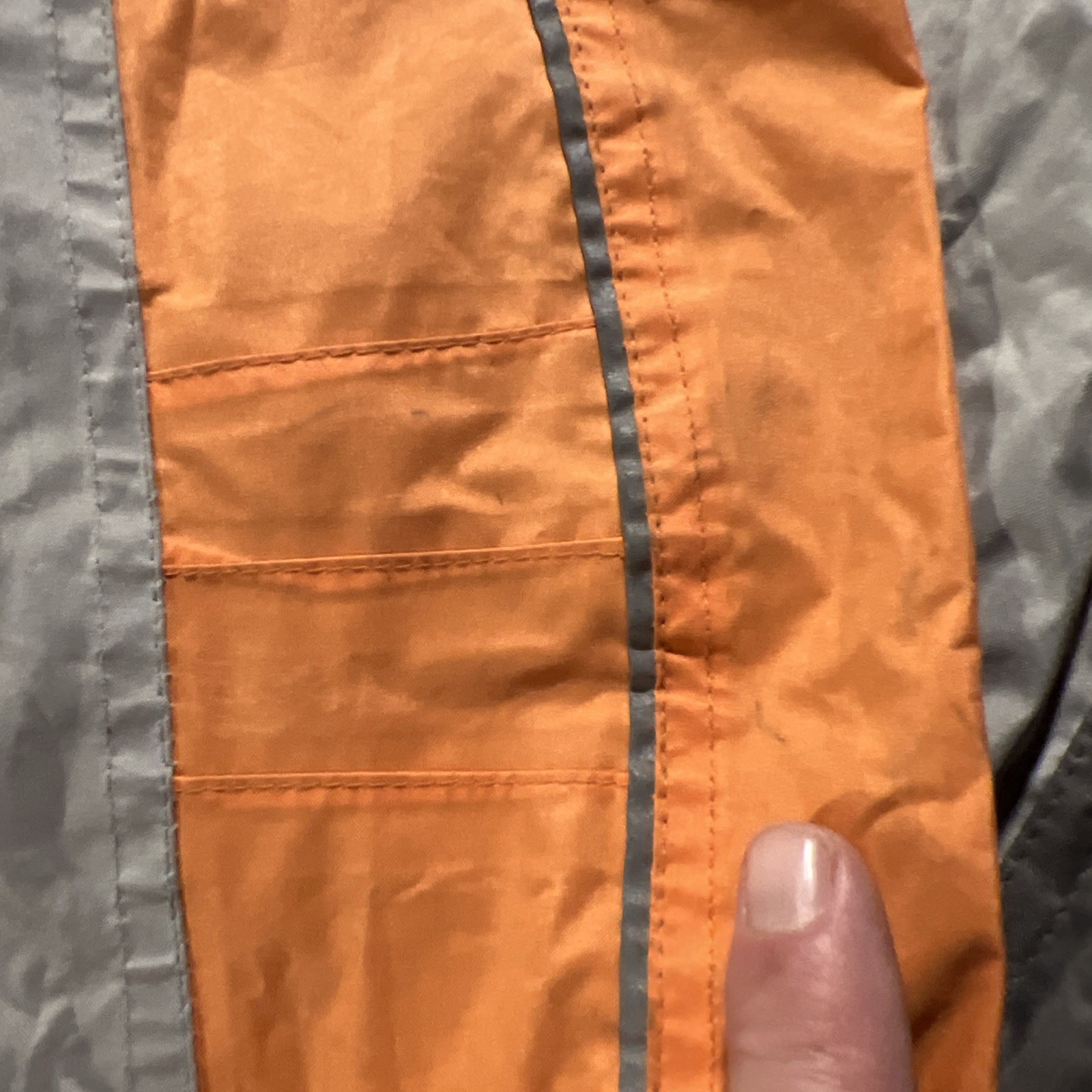 Harley Davidson Rain Gear 2 Piece Jacket Pants Small Grey Orange Hi-Vis *READ*