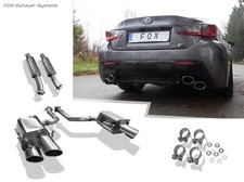  Edelstahl Duplex Sportauspuff-Anlage ab Kat Lexus RC F je 2x115x85mm oval