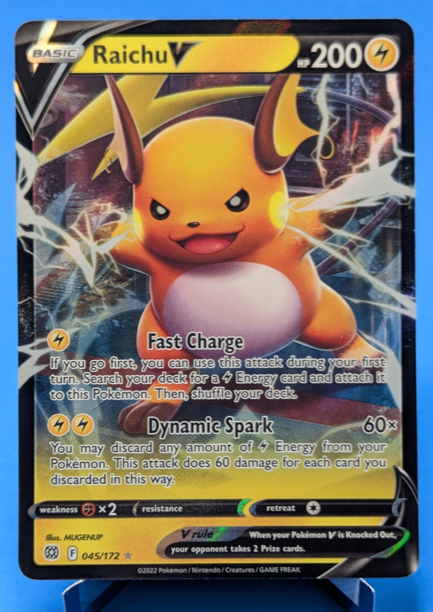 Raichu V 45/172 Pokémon TCG 2022 Ultra Rare Brilliant Stars Near Mint