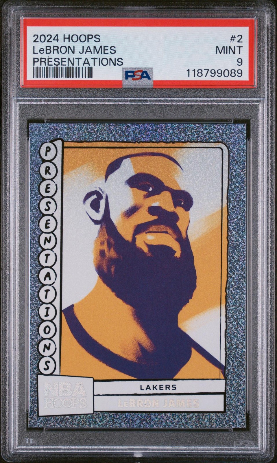 2024 Hoops Presentations LeBron James #2 PSA 9