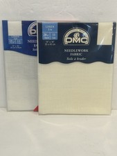 Creative World DMC Needlework Fabric 28 CT Linen, 2 Packs, 14  X 18  Each