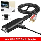 HDMI ARC to 3.5mm RCA Audio Extractor Converter Cable Adapter for TV Plug & Play