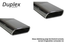 Edelstahl Duplex Sportauspuff Skoda Kodiaq 4x4 Benzin je 145x65mm trapez