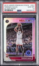 2019 PANINI HOOPS PREMIUM STOCK SILVER PRIZM #257 TERENCE DAVIS PSA 10