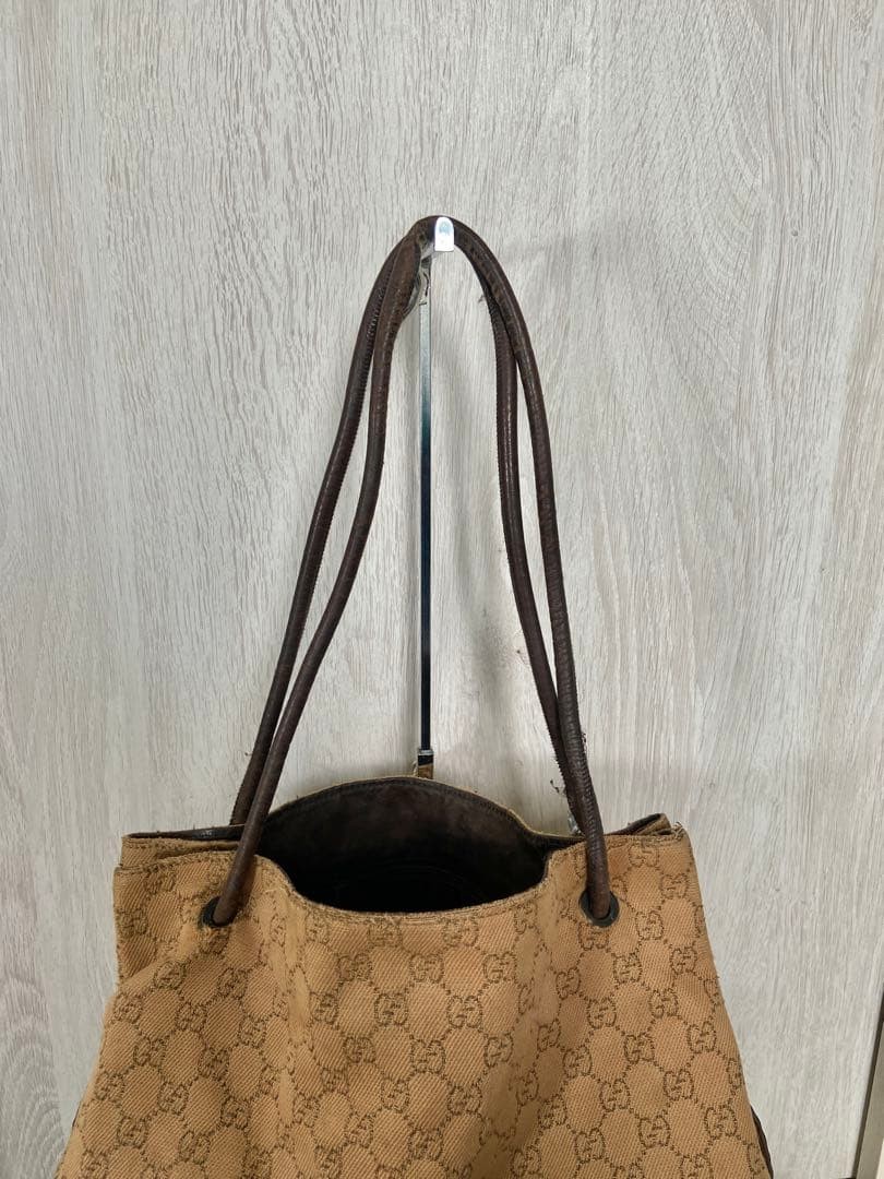 Angelic GUCCI Tote Bag GG Pattern Canvas Leather Shoulder Bag Large C-251215-13 thumbnail 18