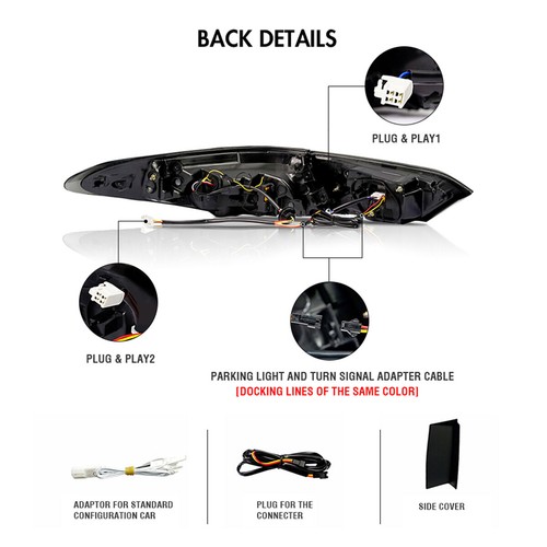 Pair Smoked LED Tail Lights For Toyota Camry 2018-2024 W/Animation Lexus Style - Picture 6 of 14