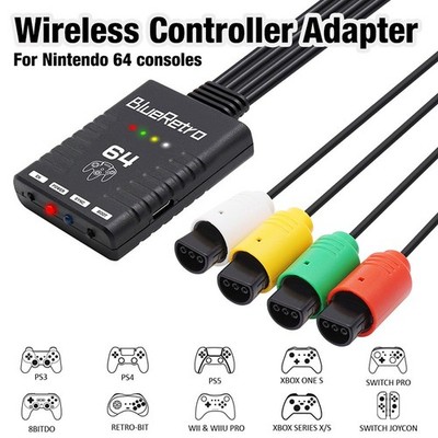 4-In-1 Bluetooth Wireless Converter Controller Adapter For N64 Gaming Console