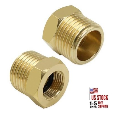  1/2 NPT Male to 3/8 Compression Female Thread Brass Reducer Fittings Water 