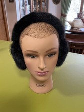 Vintage Black Mink Fur Earmuffs