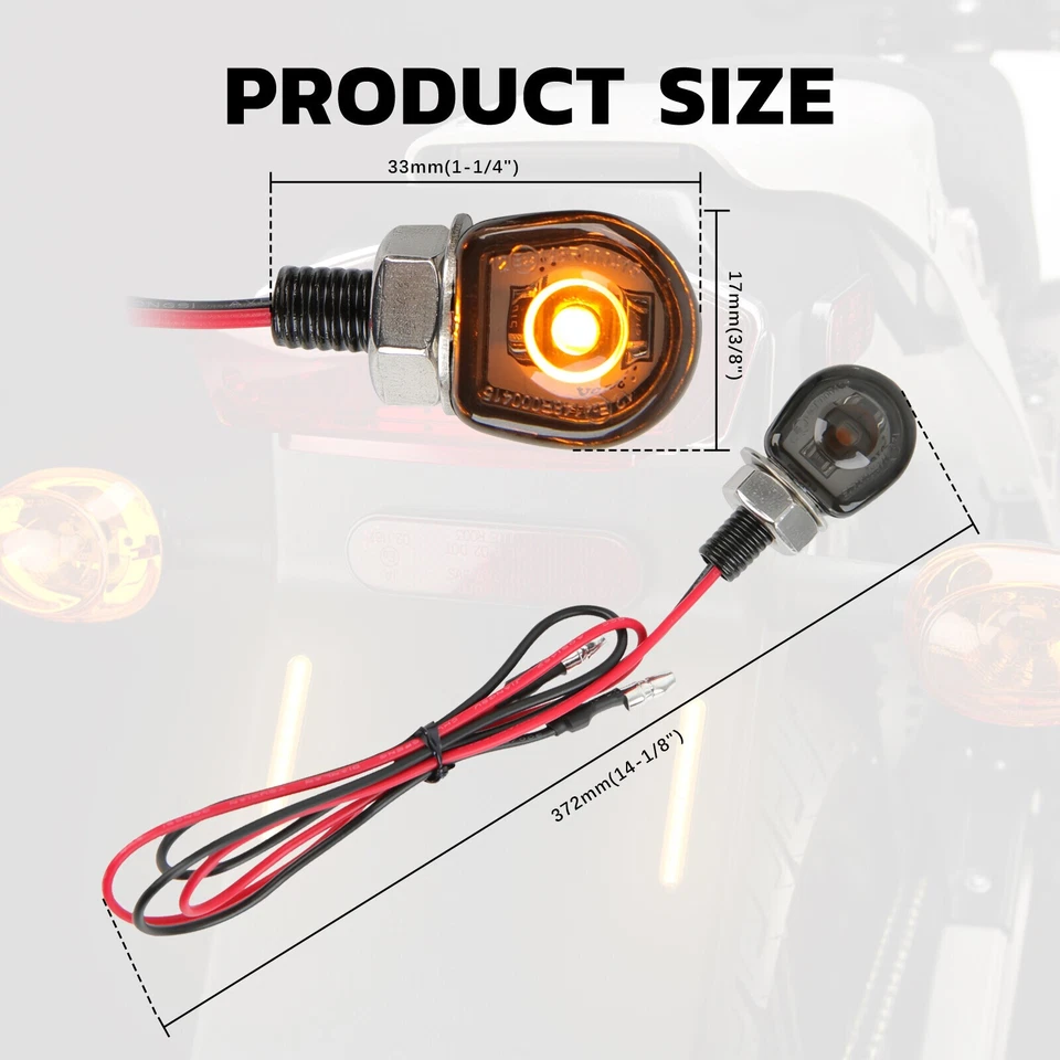Luz LED de señalización de giro para motocicleta Bullet para Yamaha V Star 250 650 950 1100 1300 Foto 3 de 4