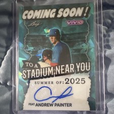 Leaf Vivid Autograph Andrew Painter Coming Soon CA-AP1 2025 Baseball Card