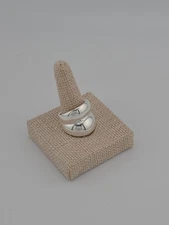 Georg Jensen Sterling Curve Ring # 501. Silver Regitze Overgaard DENMARK Size 54