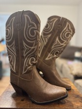 Durango Crush Women  s Western Leather Boots Milk Chocolate READ DESCRIPTION