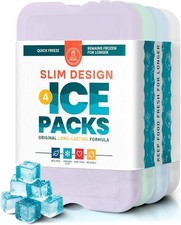Paquete de hielo Healthy Packers® para lonchera o refrigeradores - Paquetes de congelador (paquete de 4)