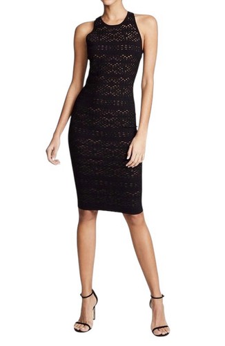 Bailey 44 Desperado abito body donna nero aderente con occhielli XS - Foto 4 di 4