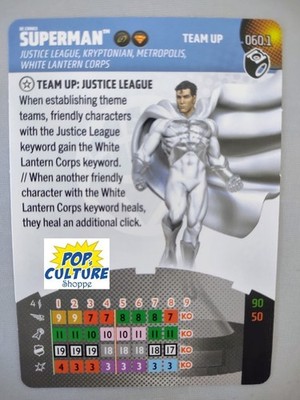 HEROCLIX Lantern Legacy tu060.1 SUPERMAN White, jl, Kryptonian