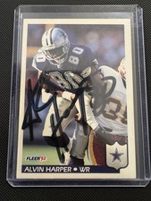 1992 Fleer - Alvin Harper #80 On Card AUTO