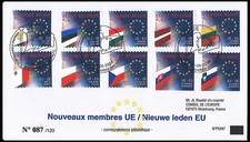 PE487: FDC CARNET Belgique 2004 - 10 NOUVEAUX MEMBRES DE L'UNION EUROPÉENNE