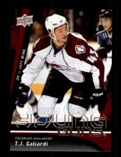 2009 Upper Deck #241 T.J. Galiardi Young Guns Avalanche RC 8 - NM/MT
