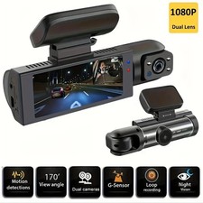 Dual Lens Car DVR 1080P Night Vision Wide-Angle Dash Camera Recorder
