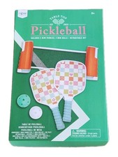 NIB Tabletop Mini Pickleball Gift Set 2 Paddles, 2 Balls 1 Retractable Net