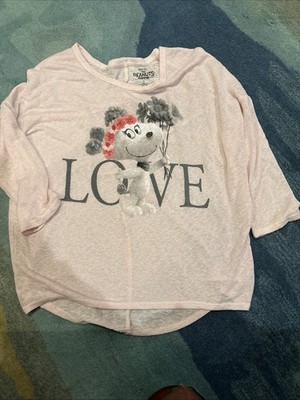 Blue Sky The Peanuts Movie Pink Shirt Women s L