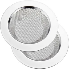 LASSHSWA 2 PCS Kitchen Sink Strainer Stainless Steel, Silver 