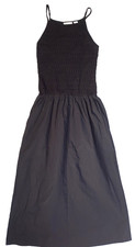 Universal Thread Maxi Dress Women Size S Black Spaghetti Straps Crochet Top New