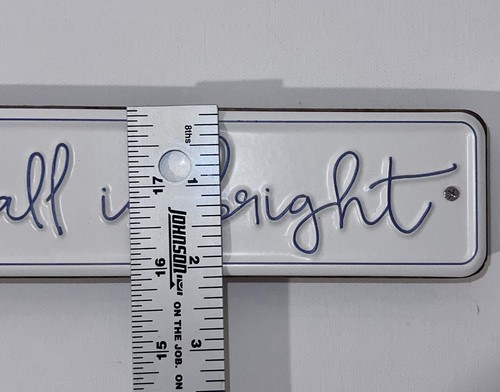 Weihnachten Holz Regal Schild "All Is Calm All Is Bright" Deko weiß braun Neu mit Etikett - Bild 2 von 20