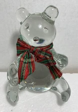 Heavy Glass Teddy Bear 4.5x 6” 3lb 14oz