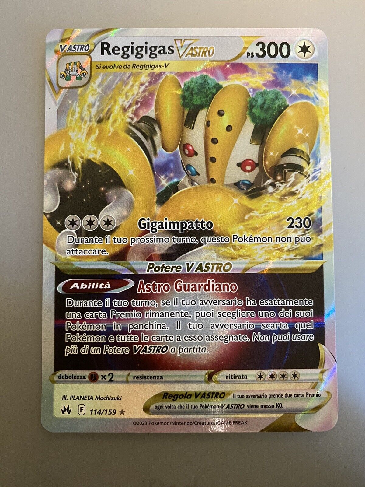 Carte Pokemon carta Pokémon card Regigigas V Astro 114/159 - Vinted