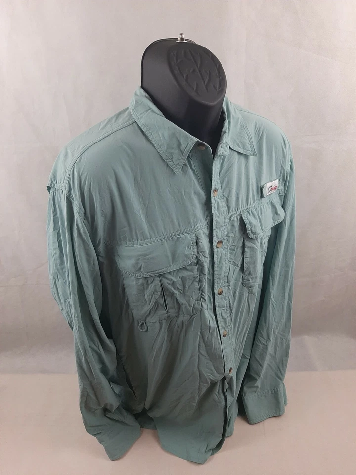 Рубашка рыболовная World Wide спортивная с длинным рукавом на пуговицах спереди XL синяя - Изображение 2 из 4