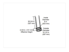 Majestic SL300 Series Chimney Pipe - SL3 6" Flue Support Section