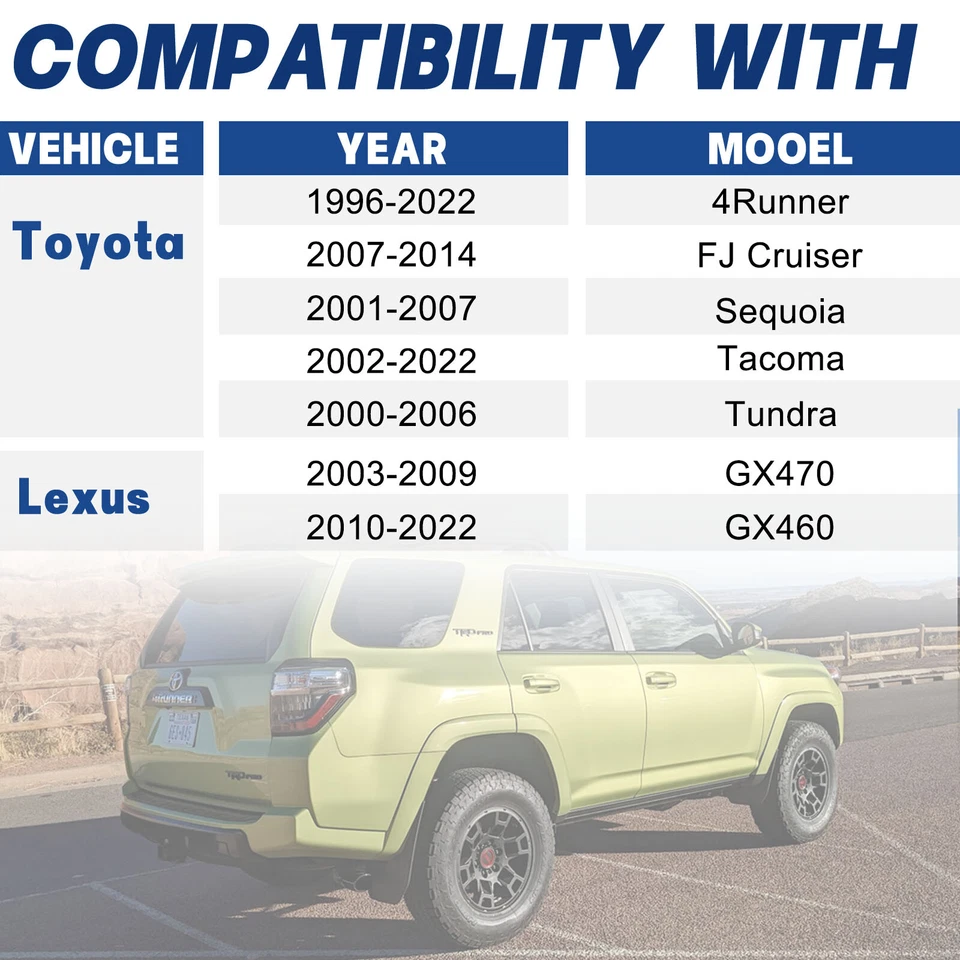 (4) 2" Inch 6x5.5 Hubcentric Wheel Spacers for Toyota 4Runner Tacoma FJ Cruiser Foto 3 de 4