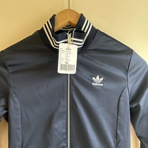 Adidas Originals Women's Retro Track Jacket Trefoil Shiny Glossy Slim Fit Sample - Picture 5 of 20