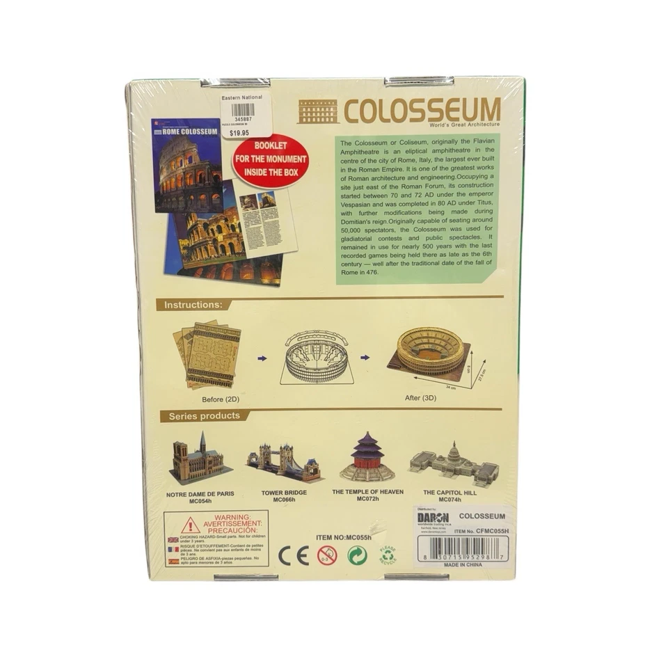 Kit Modelo Puzzle 3D 131 Piezas - Rompecabezas Coliseo Romano Foto 2 de 4