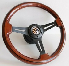 Volant compatible avec VW Golf Jetta Mk1 Mk2 Scirocco bois 80-88'