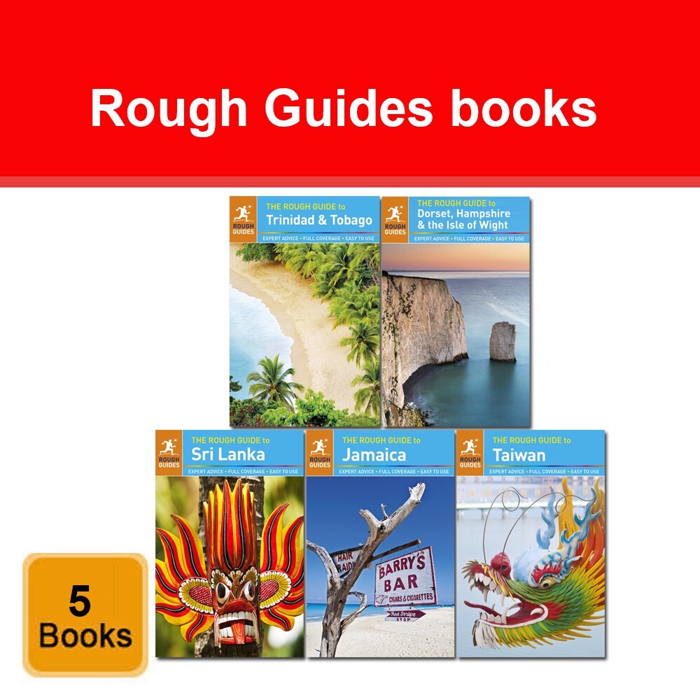 Rough Guides 5 Books Collection Set Taiwan, Jamaica, Sri Lanka, Trinidad Tobago