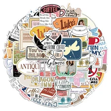 50 Gilmore Girls Stickers Pack For Laptop/Waterbottle/Phone/Guitar