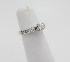 1CT Natural Diamond Solitaire Engagement Wedding Bridal Ring Band 14K White Gold