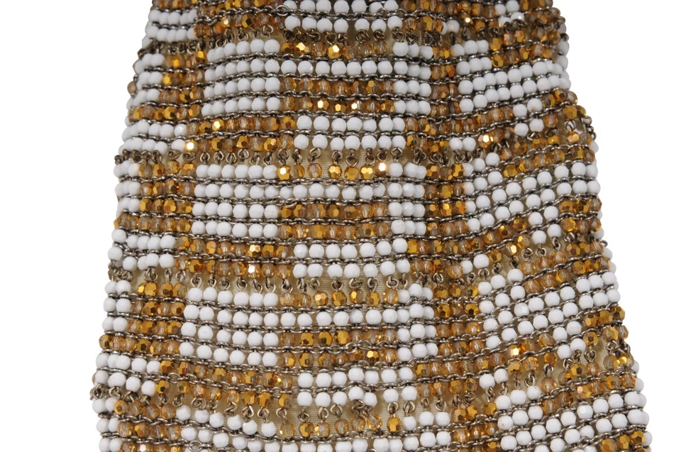 Daniel Swarovski Mujer Vintage Mini Bolso de Hombro Dorado Blanco Cristal Cartera Foto 3 de 4