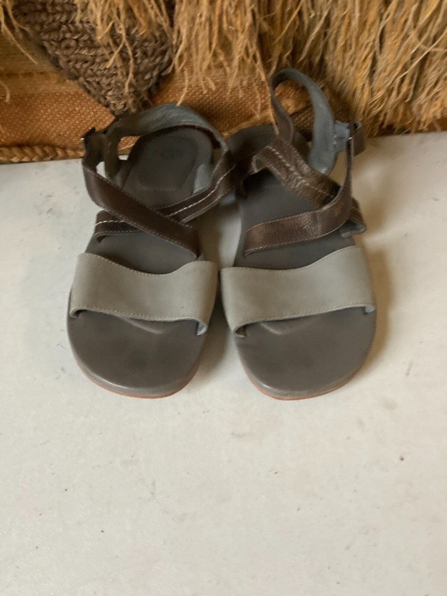 UGG AUSTRALIA MEN’S TUSTIN‎ GRAY SANDALS 1004075 SANDALS SZ 13 UGG AUSTRALIA TUSTIN METAL GREY LEATHER SANDALS MENS SIZE 12  main image 2