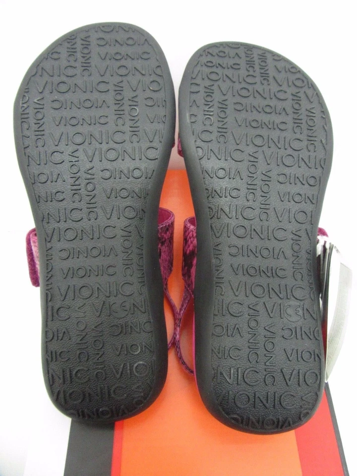 Vionic Orthaheel Dupre Open Toe Sandals Black Leather Size 7 M - Image 2 of 2