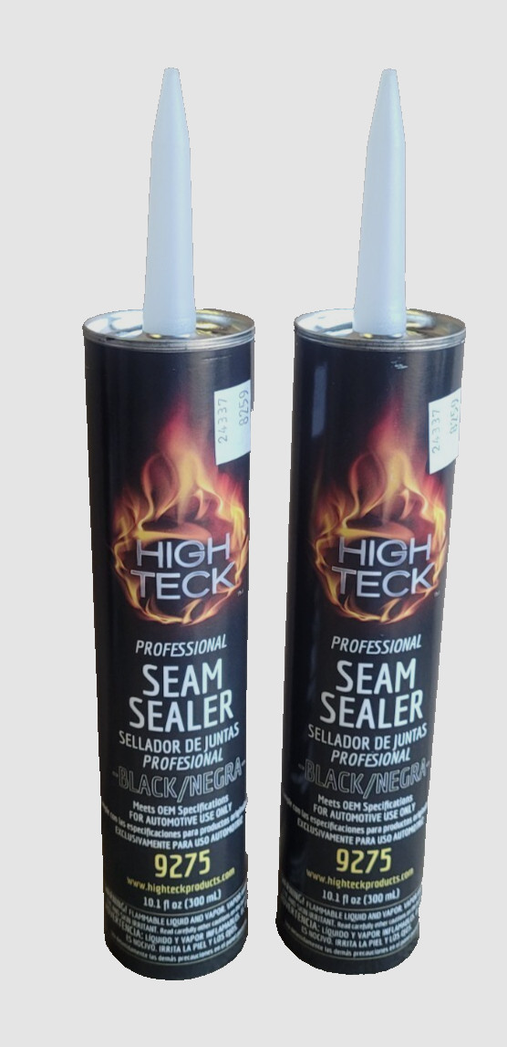 Black Seam Sealer High Teck 9275 Auto Body Professional Automotive Grade 2 Tubes
