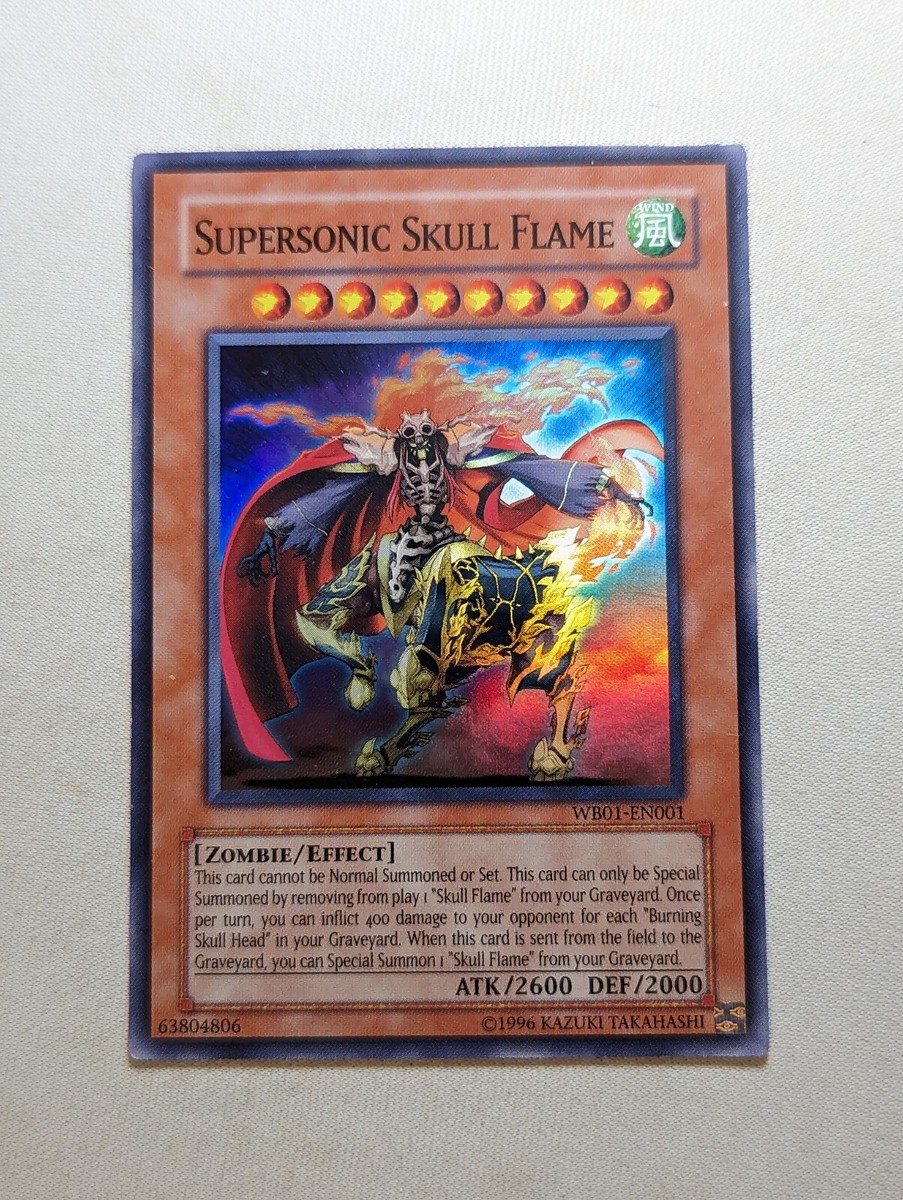 Yugioh - Supersonic Skull Flame -WB01-EN001 - Super Rare - LP/MP | eBay