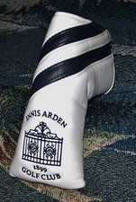 NEW PRG Vinyl Magnetic Blade Putter Head Cover INNIS ARDEN GOLF CLUB White Navy