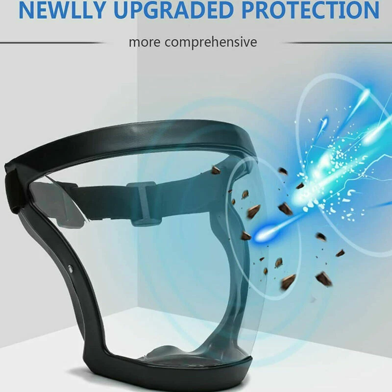 Clear Full Face Mask Anti-fog Reusable Protective Safety Shield - Transparent - Image 4 of 4