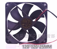 1PCS D12SL-12 12025 DC12V 0.30A 120 120 25MM 2-wire silent cooling fan