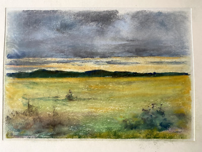::FRANZ EHMKE * 1928-2018 GDR PAINTER ° EVENINGS ON THE BLANKENFELDER HEIGHT PASTEL